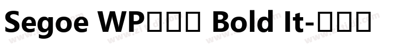 Segoe WP兰亭黑 Bold It字体转换